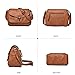 Imagen de NICOLE & DORIS Bolsos Bandolera para Mujer Impermeable Bolso de Hombro Vintage Bolsos de Mano Crossbody Cuero PU Bolso Señora Bandolera Bolsa de Mensajero de Bolsillo Múltiple Burdeos Clásico