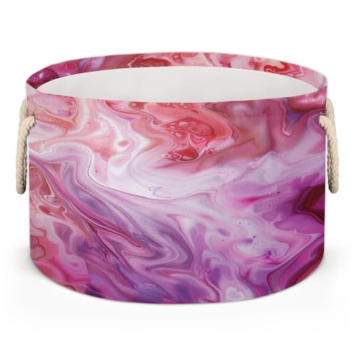 Panier à linge marbre violet pour organiser les jouets et textiles