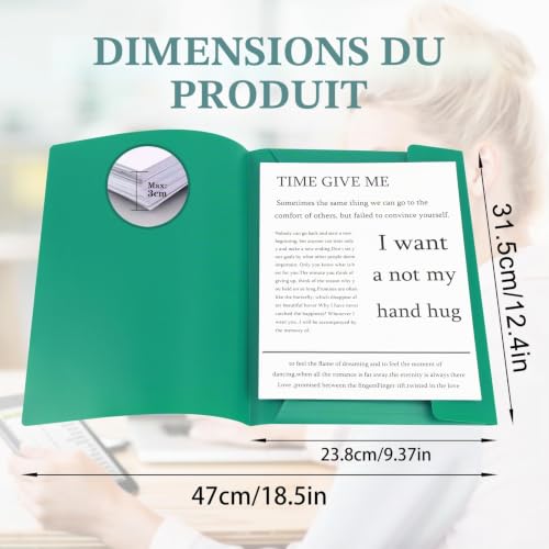 30 Pièces Chemises Porte-documents, Chemise 3 Rabats A4 avec 2 Bandes ÉLastiques, Dossier en Plastique pour Document au Format A4, Idéal pour Bureau Maison Scolaire – vue 4
