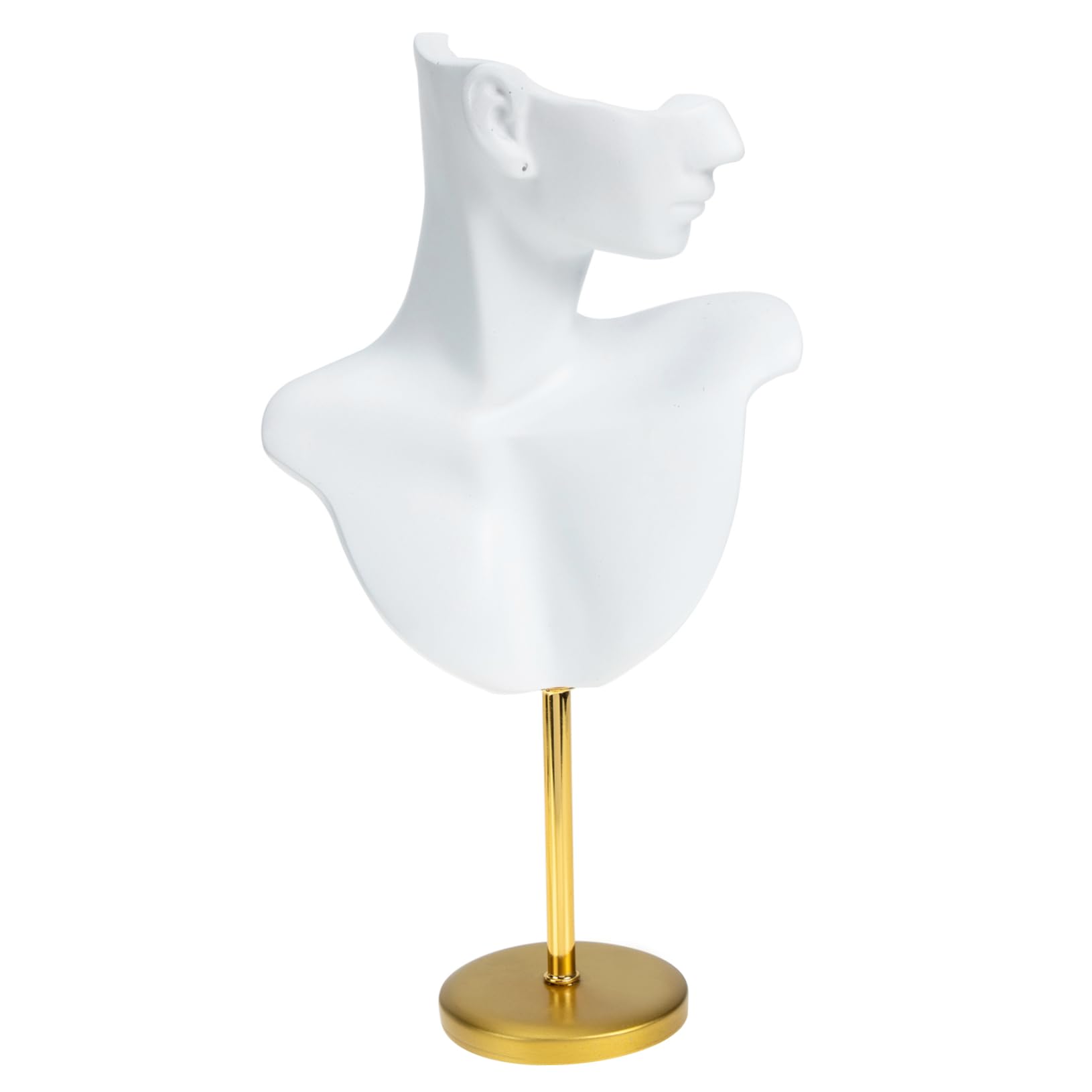 VALICLUD Espositore per Collana e Orecchini in Resina e Metallo Base Metallica, Design Semplice e Compatto, per Vetrine Negozi e Banconi Retail
