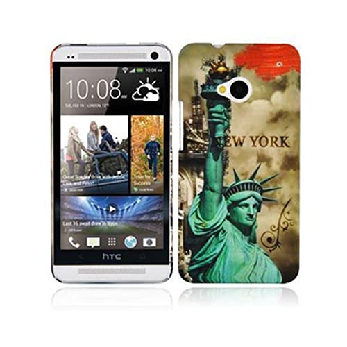 Cadorabo – Hard Cover Protección para HTC One M7 (1.Gen.) – Case Cover Funda Protectora Carcasa Dura Hard Case en Diseño 'Estatua DE LA LIBERDAD'