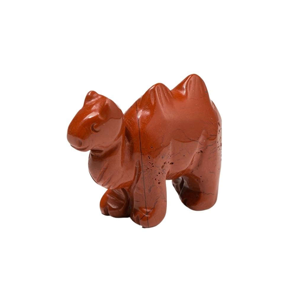 HUFFA Natural Crystal Camel Carving - Tiger Eye & Amethyst Stone - Unique Home Office Decoration