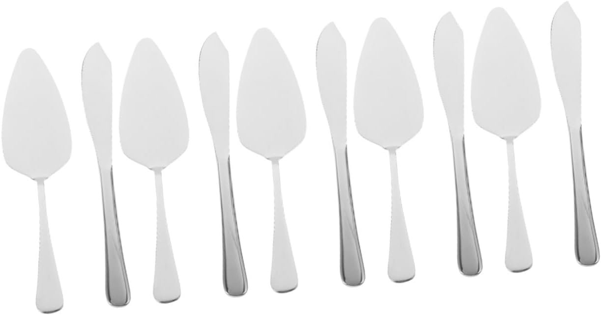 1 Set Stainless Steel Wedding Cake Server Set with Elegant Handles Serving Set for Weddings Parties Home and Restaurants for Cutting and Serving Cakes Pies and Tarts