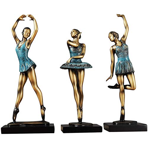 Figurines de ballet en résine : lot de 3 statues, cadeau d'artisanat idéal