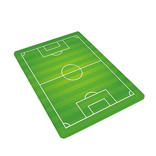 JYCRA Alfombra de campo de fútbol para niños, diseño moderno, antideslizante, alfombra de juego, color verde, poliéster, Type 3, 50x80cm