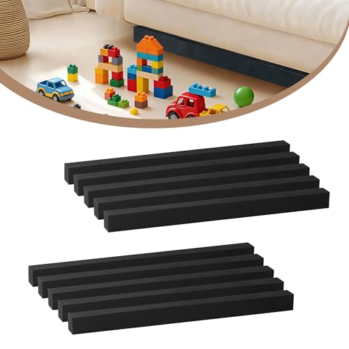 Under Couch Blocker, Couch Gap Filler - Cuttable, No-Residue, Toy Blockers for Under Furniture, Under Bed Blocker for Pets (1.2” H, 10 Pack, 160” Total)
