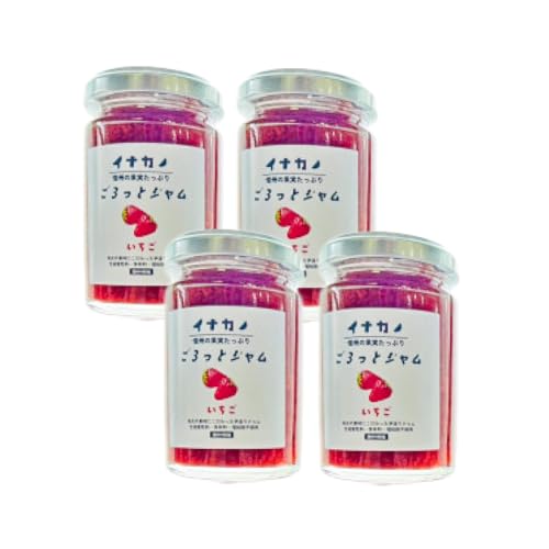 [Amazon.co.jp限定]センドイット イナカノ ごろっとジャム いちご 140g×4本セット[信州中野]大容量