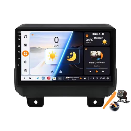 Autoradio GPS 9'' Android 15 Écran Tactile avec CarPlay sans Fil