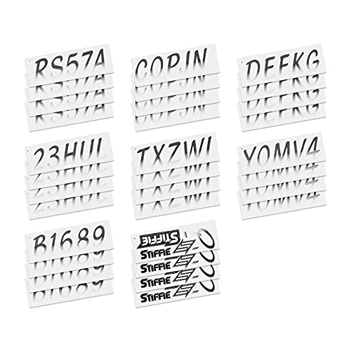 Image of STIFFIE Whipline Black /White 3 inch Boat & PWC Registration Decals • Numbers Letters Stickers