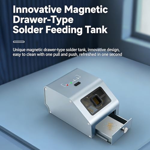 Limpiador de puntas de soldadura, cepillo de cobre automático, ultrafino de 0,1 mm, diseño compacto con cajón magnético para mantenimiento de soldador de latón