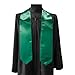 GraduationMall 24 Pieces 72 Inch Plain Graduation Stole Bulk Sublimation Blank Honor Graduation Sash Unisex Adult Emerald