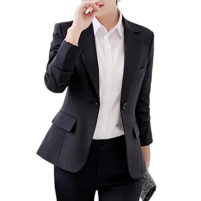 Blazer Damen,Damen-Slim-Blazer, Bürojacke, lässiger kurzer Damenblazer