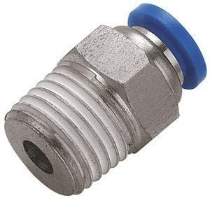 Straight Push in Fitting 12mm x 3/8" Bsp Male Stud (b69A)