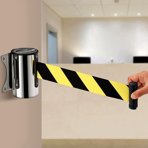 Ruban de sécurité rétractable en acier inoxydable pour gestion d'événements - 4