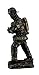 Veronese Design Firefighter Carrying Child Metallic Bronze Statue 11 Inches Tall