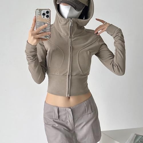 Women Hoodies Crewneck Sweatshirts Fashion Fall Outfits Teen Girls Y2K Clothes Casual Long Sleeve Crop Tops Pullover2