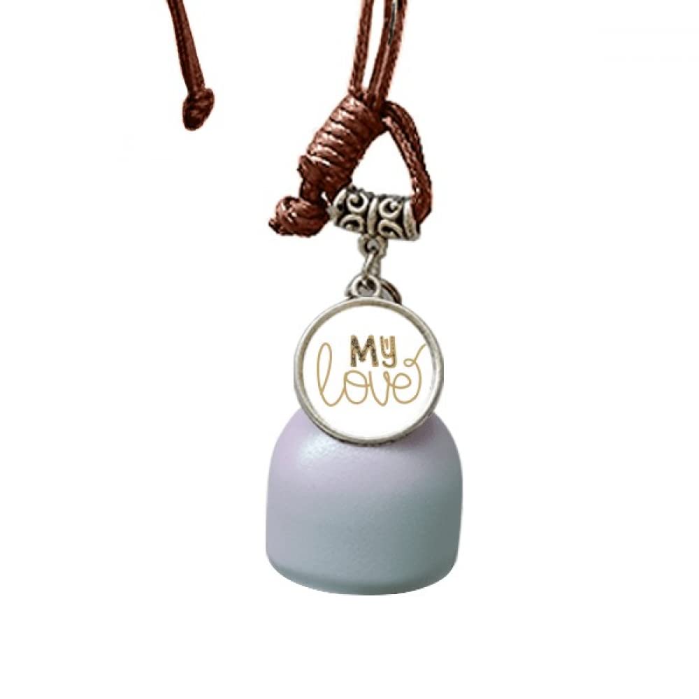 Campana para colgar en el coche My Love Gold de metal brillante
