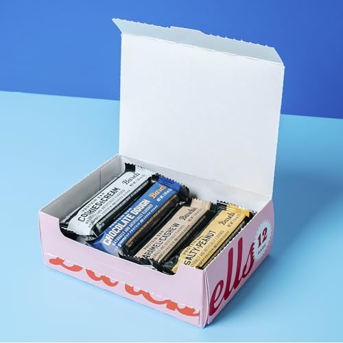 barebells protein bars variety pack - 12 count 19oz bars - protein snacks with 20g of high protein - chocolate protein bar with 1g of total sugars - perfect on the go protein snack amp breakfast bars