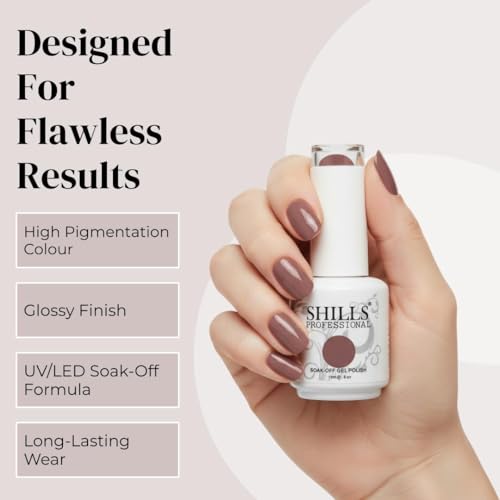 Image of Shills Professional Uv /Led Soak Off Gel Polish (Gel Nail Polish) Glossy Finish Nail Polish Color Shade 51, 15 Ml