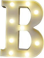 Vista 12 de anso Letras LED del alfabeto, números iluminados, letras de plástico blanco, decoración de pie de la A a la Z 0 ~ 9 (letra R)