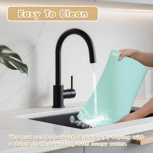 Foepoge Silikon Malunterlage für Kinder: 2 Stück 50 x 40cm Antihaft Silikonmatte für Epoxidharz Handwerk/Malen/Basteln - Abwaschbar Bastelunterlage groß Bastelmatte für Schule - Silikon Knet Unterlage