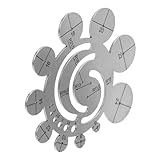 SMASOLO レザークラフト用属製形カッティング定規 精密スケール付き 革細工テンプレート 耐久性抜群の皮革プロジェクト手工芸ツール