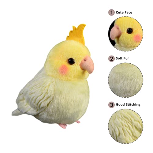 Perroquet en peluche jaune simulation oiseau mignon - 3
