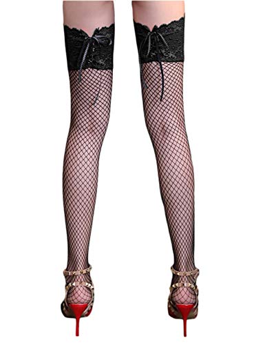 Image of Women's Lace Top Thigh High Stockings Thickened Tiptoe and Anti-skidding Socks