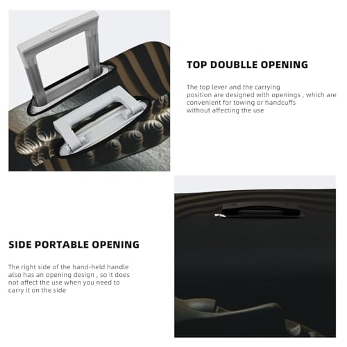 Minimalist Elegant Buddha Statue Elastic Travel Luggage Covers Dustproof Scratch-Resistant Suitcase Protector Fit 22-24 Inch3