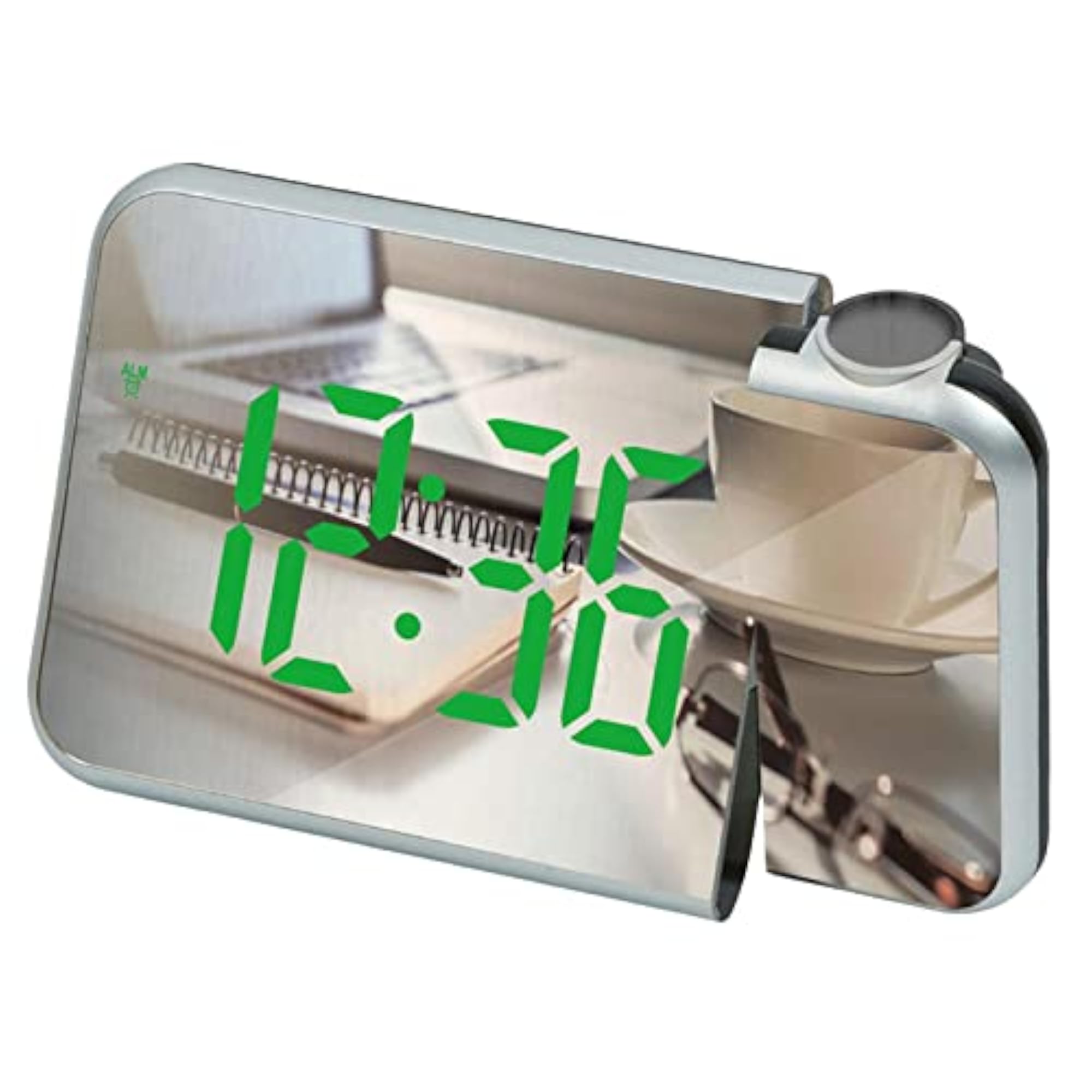 Large Display Projector Alarm Clock with Black Green Display