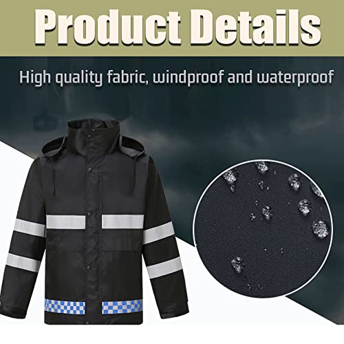 Btmpmcs Jaqueta masculina à prova d'água/calça para uso ao ar livre anti-tempestade com capuz capa