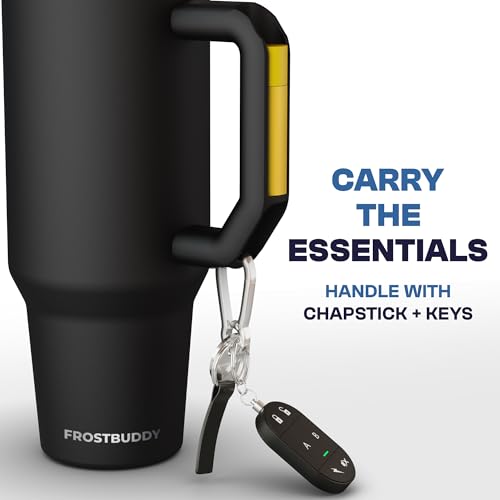 Thicc Buddy - 40 oz Stainless Steel Vacuum Insulated Tumbler with Lid and Straw for Water - Travel Mug Cupholder Friendly - Gifts for Women Men Him Her