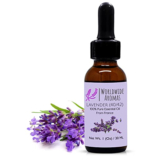 French Lavender Oil Essential Oil for Diffuser- 100% Natural Therapeutic Grade Lavender Oil Essential Oils for Skin – Lavender Essential Oil Worldwide Aromas