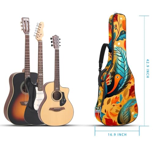 JRHEJTFZ Housse pour guitare acoustique de 1,9 cm d’épaisseur, étanche, durable et élégant, motif feuilles de dinde, Multicolore 4., 42.9×16.9×4.7 in, Motif imprimé tendance - Les Beatles, Paul McCartney, John Lennon, RIngo Starr, George Harrison JRHEJTFZ Housse pour guitare acoustique de 1,9 cm d'épaisseur, étanche, durable et élégant, motif feuilles de dinde, Multicolore 4., 42.9x16.9x4.7 in, Motif imprimé tendance – Image 6