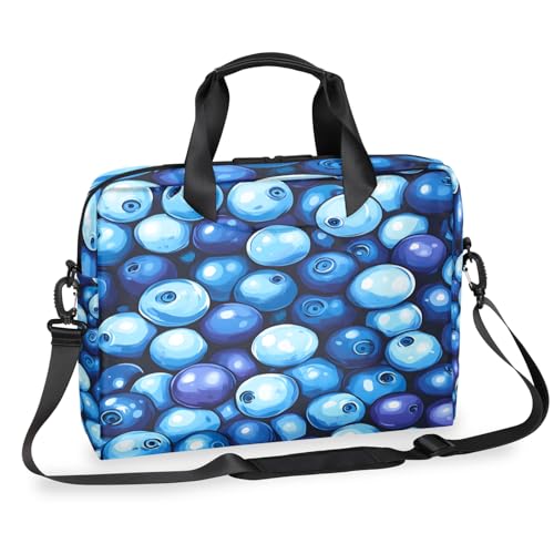 Bolso para portátil azul con estampado de frutos 16 pulg. miniatura 1
