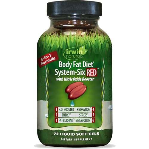 Irwin Naturals Body Fat Diet System-Six RED – 72 Liquid Soft-Gels