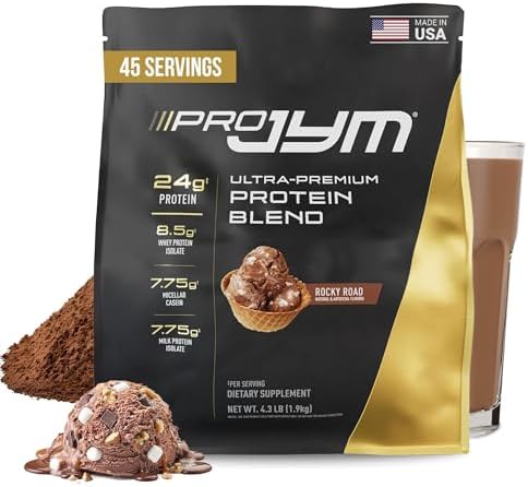 Pro JYM Rocky Road Protein Powder - Whey Protein Isolates, Casein...