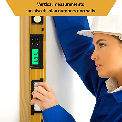 24-Inch Digital Torpedo Level and Protractor | Neodymium Magnets | Bright LCD Display | IP54 Dust/Water Resistant smart level with Carrying Bag