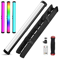 2 Pack Led Video Light Wand Stick, Obeamiu 5600K Led Photography Lighting Wand Kit With 63'' Tripod Stand/Color Filters, Studio Photo Lights For Video Recording/Streaming/Portrait/Vlog/Makeup/Podcast - View #5