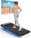 Copant Tapis roulant, tapis roulant con LCD Scarn, pedana da 2,5HP con APP e controllo remoto, carico massimo Max 136 kg,con corsi di allenamento e corse, 1-6km/h per casa o ufficio