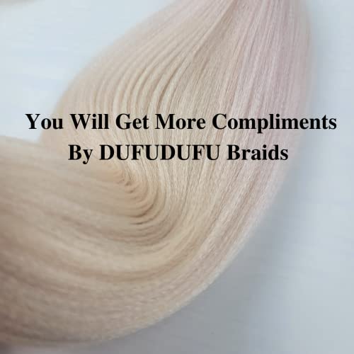 Braiding Hair Pre Stretched Pastel Blonde Pink Kanekalon Knotless Braiding Hair For Braids Packs Of 3,26",10 Oz #TOP3