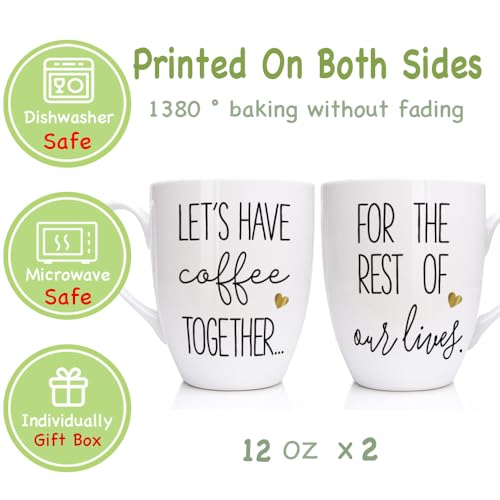 Lets-Have-Together-for-The-Rest-of-Our-Lives-Mugs-Set-Engagement-Wedding-Gift-for-Couples-Novelty-Valentine-Bridal-Shower-Anniversary-Mug-Gifts-for-Couple-Newlywed-Bride-Groom-Mr-Mrs Lets Have Together for The Rest of Our Lives Mugs Set Engagement Wedding Gift for Couples Novelty Valentine Bridal Shower Anniversary Mug Gifts for Couple Newlywed Bride Groom Mr Mrs