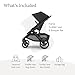 UPPAbaby Vista V3 Stroller - Full-Size Single-to-Double Stroller System - Toddler Seat, Bug Shield, Rain Shield, and Storage Bag Included - Jake (Charcoal/Carbon Frame/Black Leather)