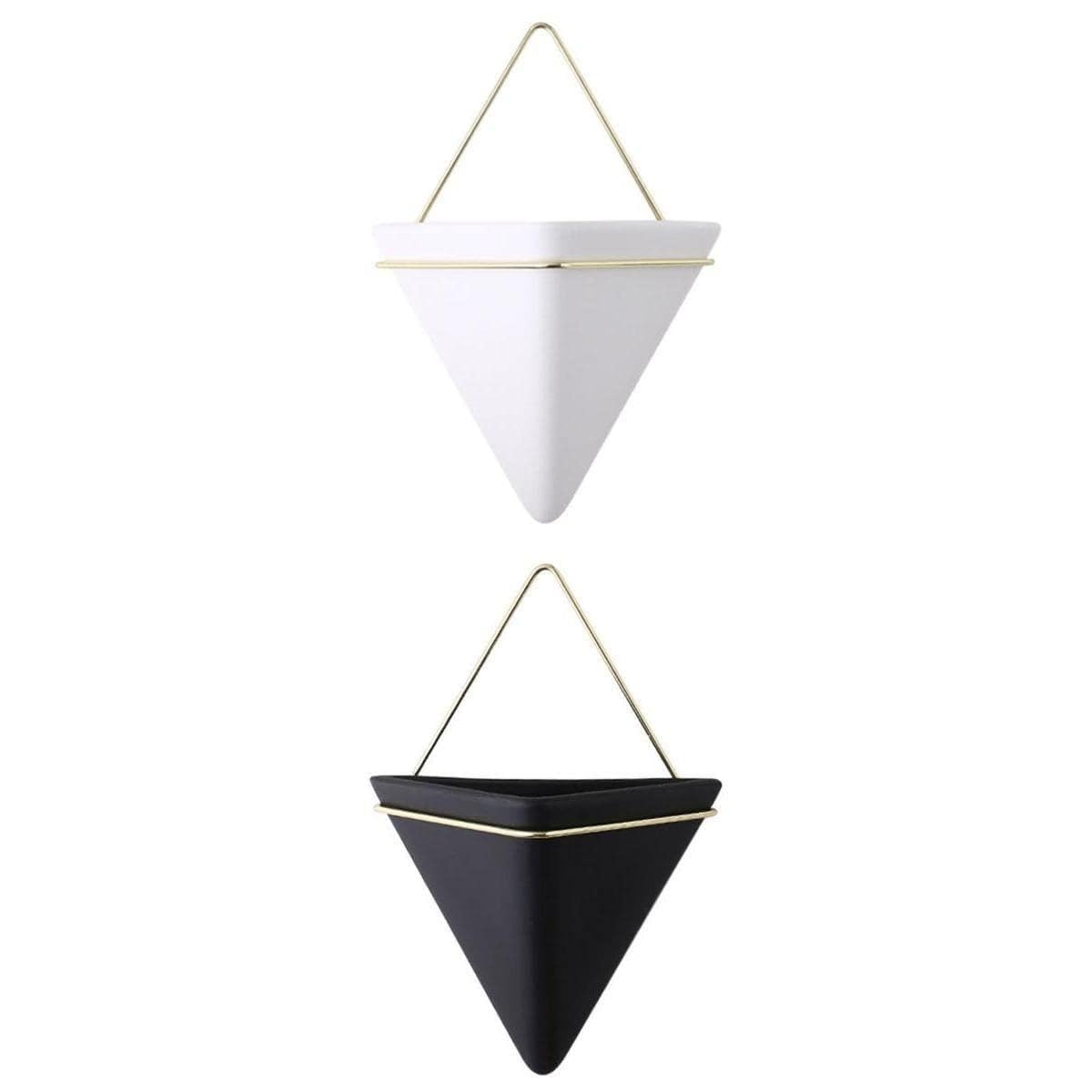 UJEAVETTE 3 x Triangle Wall Planter Geometric Wall Mounted Flower Pot Home Decoration-image-6