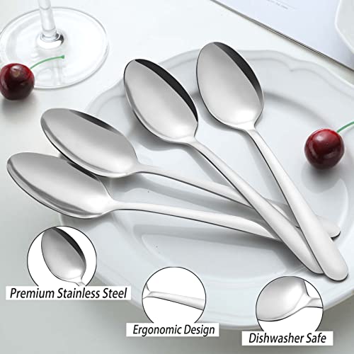 Pleafind 36 Pieces Teaspoons Set (6.2 inch), Spoon Silverware, Stainless Steel Tea Spoons, Mirror Polished Small Teaspoon, Dessert Spoons for Home, Kitchen, Restaurant, Dishwasher Safe by Pleafind - Image 3