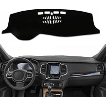 غطاء لوحة القيادة للسيارة لمحرك اليد اليسرى فولفو XC90 2015-2020 بدون HUD Carpet Dashmat Sun Shade Pad Car Styling Flannel All Black