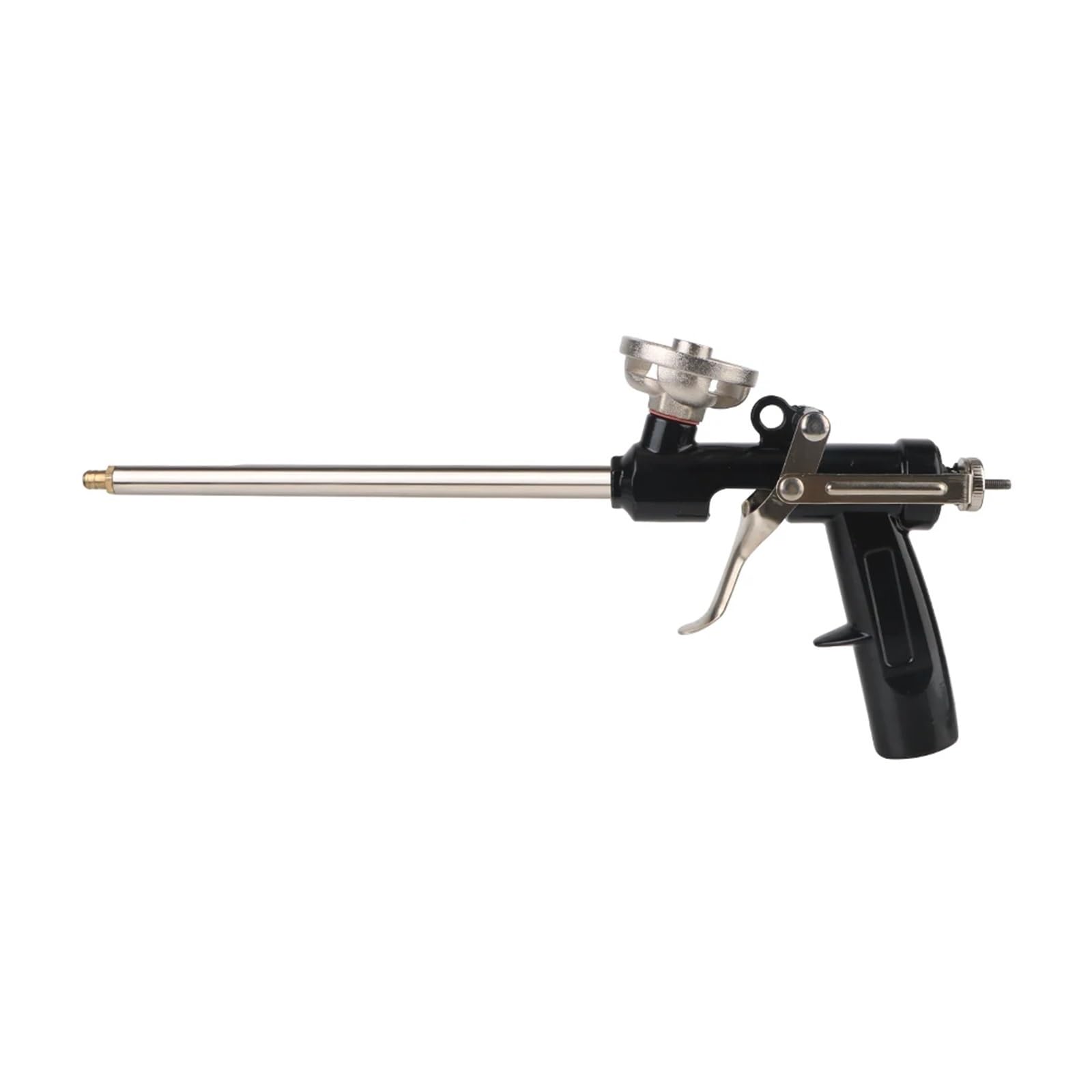 Pistola de pegamento espuma, sellador, herramienta especial for burbujas, pistola pulverizadora expansiva, poliuretano, accesorios metálicos for el hogar,Recubrimiento uniforme(Nero)