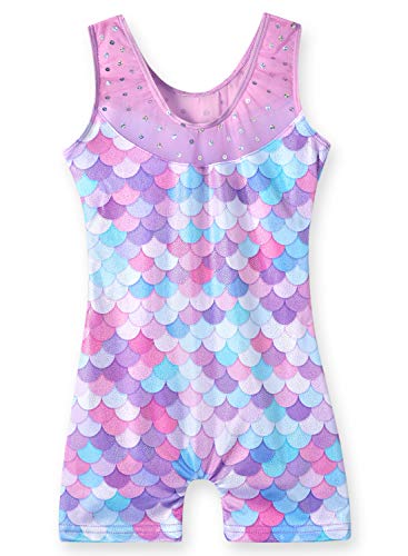 Belovance Leotards For Girls Gymnastics Unicorn Athletic Dance Wear Shiny Rainbow Blue Hotpink thumb #1