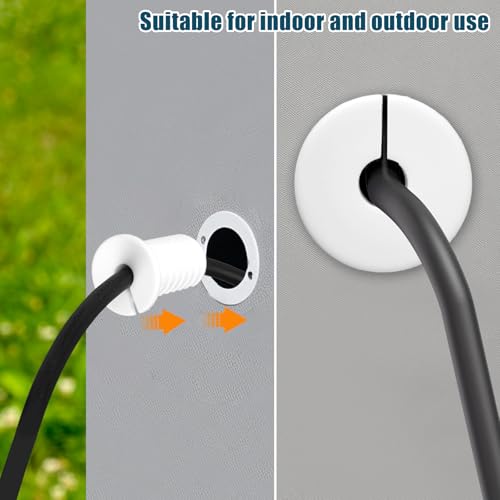 image for lasuroa 4pcs 3/4 Inch Cable Grommets for Starlink, Anti-Slip Cable Rou