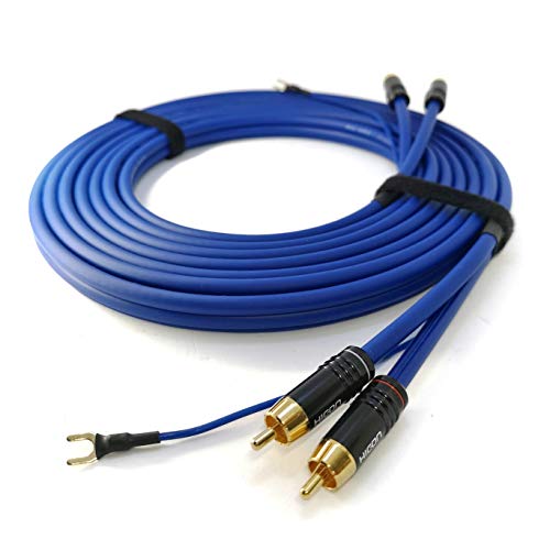 Câble de platine vinyle avec fiche phono RCA blindée de 7m